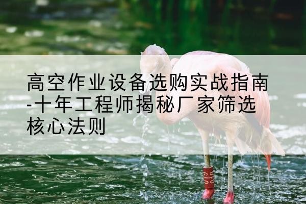 新乐剪叉式升降机厂家-高空作业设备选购实战指南-十年工程师揭秘厂家筛选核心法则