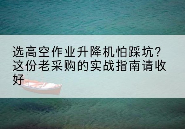 新乐高空作业升降机厂家推荐-选高空作业升降机怕踩坑？这份老采购的实战指南请收好